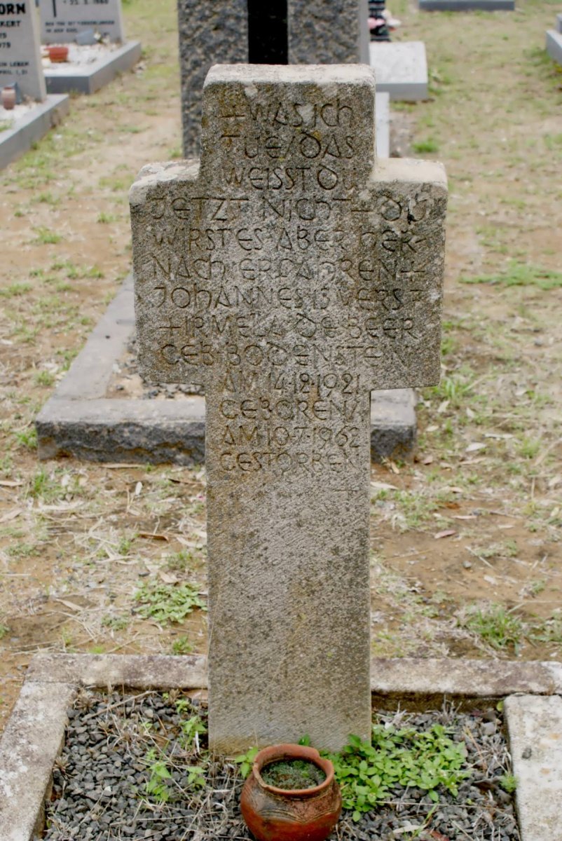 BEER Irmela, de nee BODENSTEIN 1921-1962