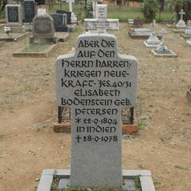BODENSTEIN Elisabeth nee PETERSEN 1894-1978