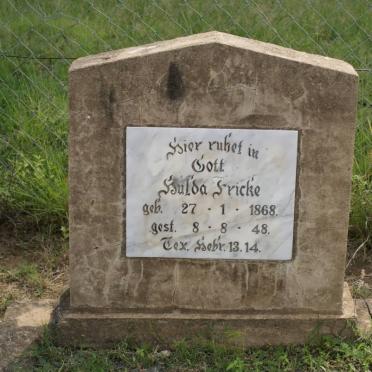FRICKE Hulda 1868-1948