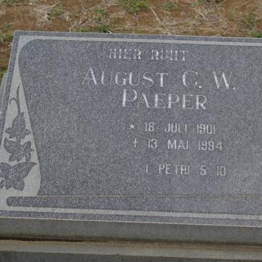 PAEPER August 1901-1994
