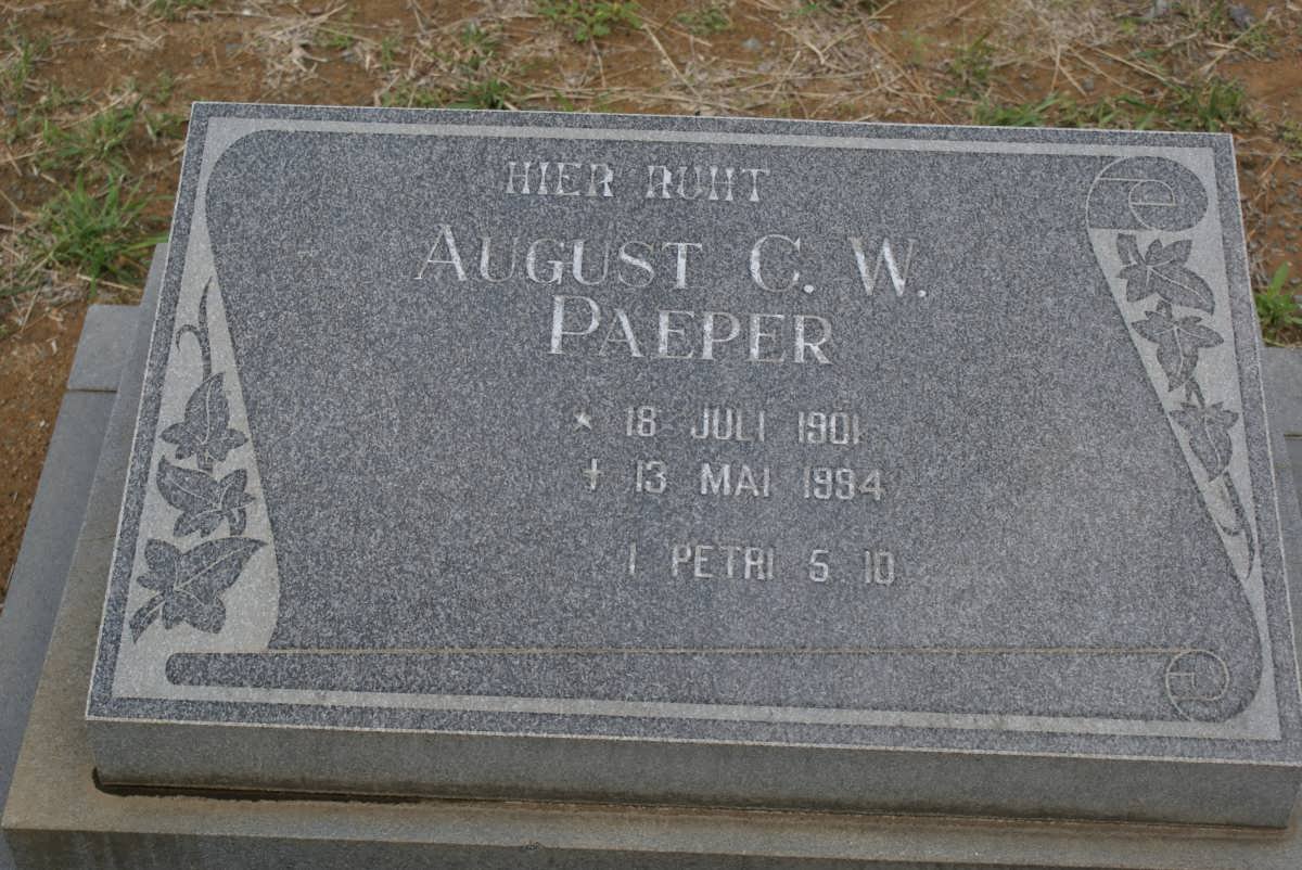 PAEPER August 1901-1994