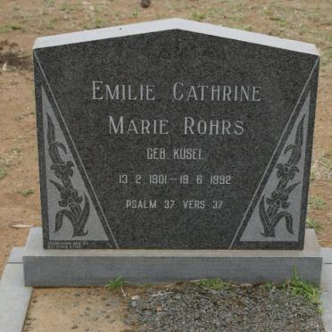 ROHRS Emilie Cathrine Marie nee KUSEL 1901-1992