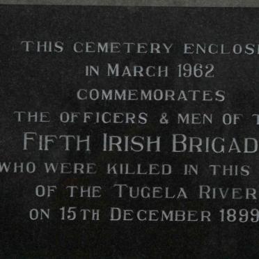 04. Plaque - Officers &amp; Men of the 5th Irish Brigade 1899