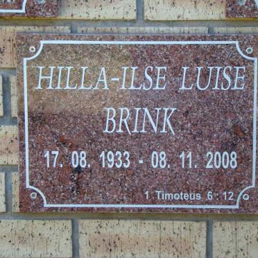 BRINK Hilla-Ilse Luise 1933-2008