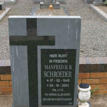 SCHROEDER Manfred H.B.1940-2003