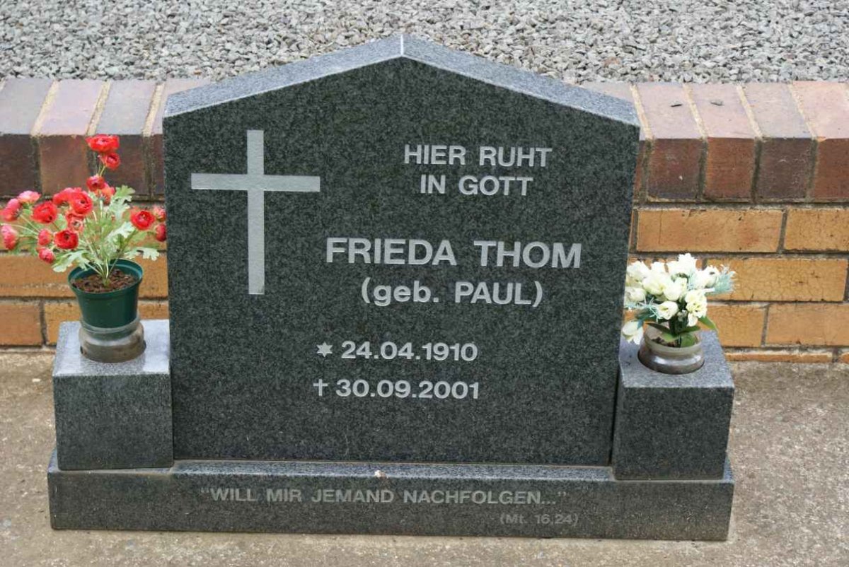 THOM Frieda nee PAUL 1910-2001