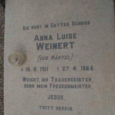WEINERT Anna Luise nee HÄRTEL 1911-1965