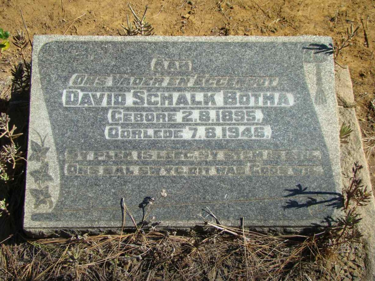 BOTHA David Schalk 1895-1946