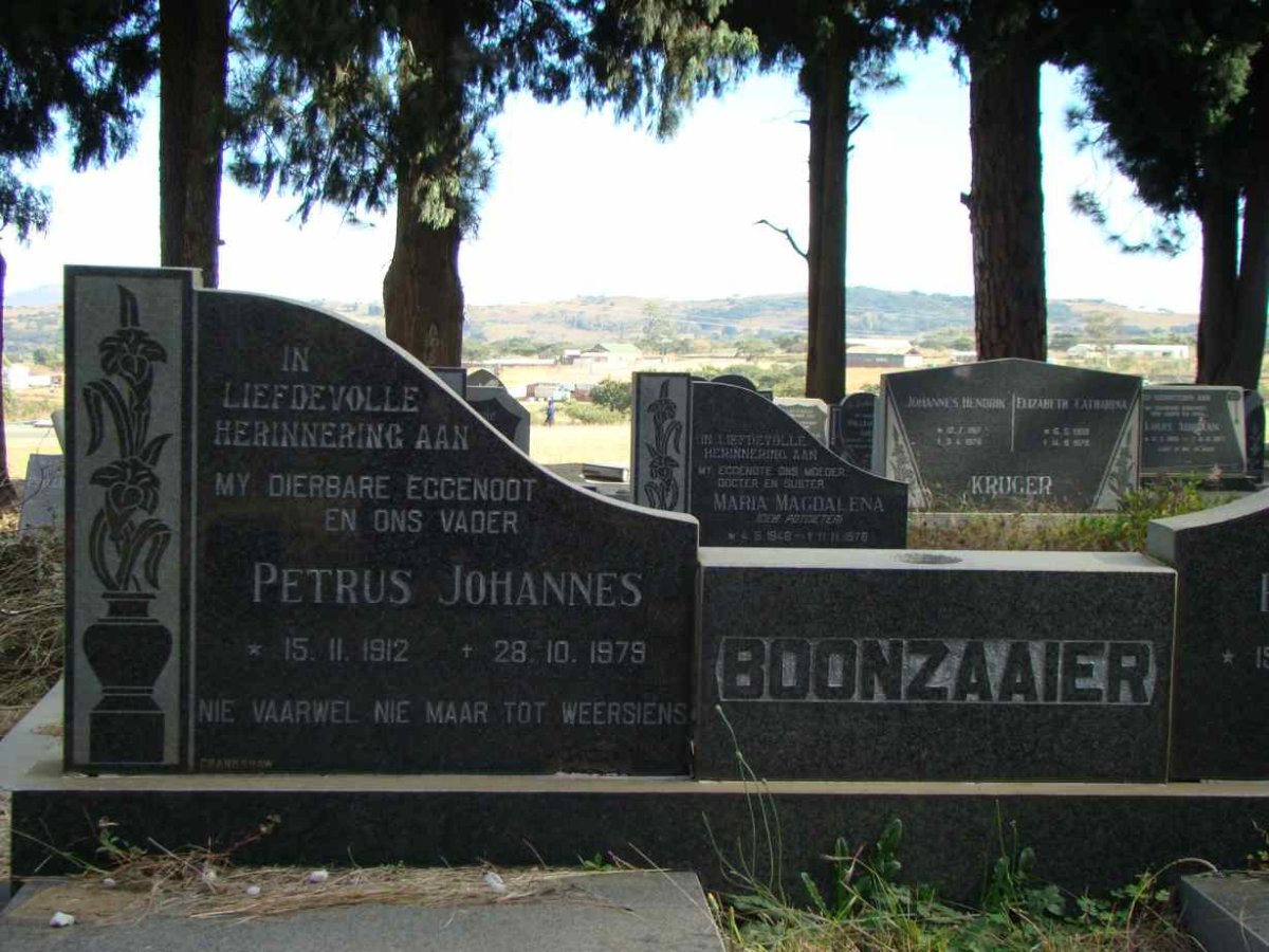 BOONZAAIER Petrus Johannes 1912-1979