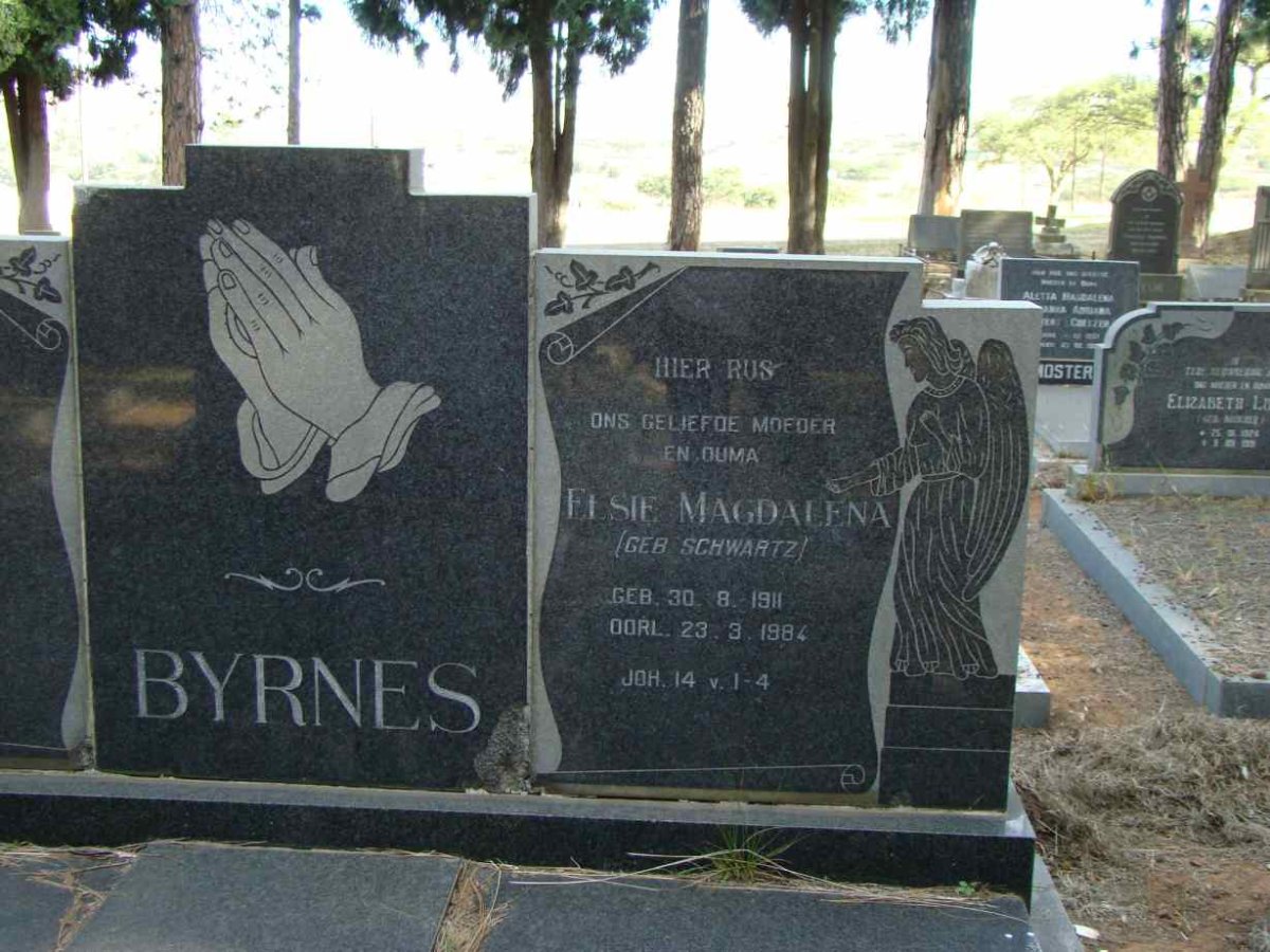 BYRNES Peter 1908-1981 &amp; Elsie Magdalena SCHWARTZ 1911-1984