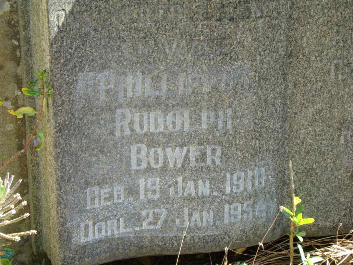 BOWER Phillippus Rudolph 1910-1954