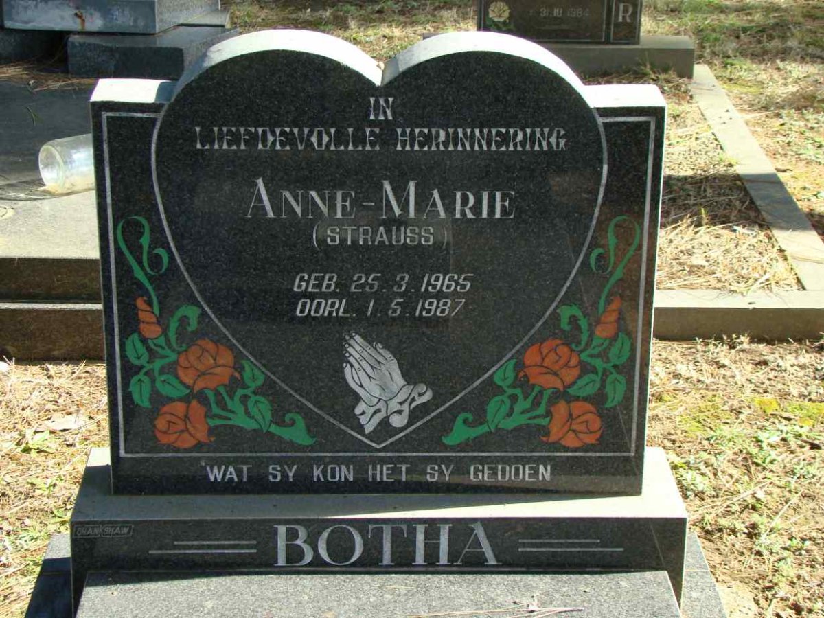 BOTHA Anne-Marie nee STRAUSS 1965-1987