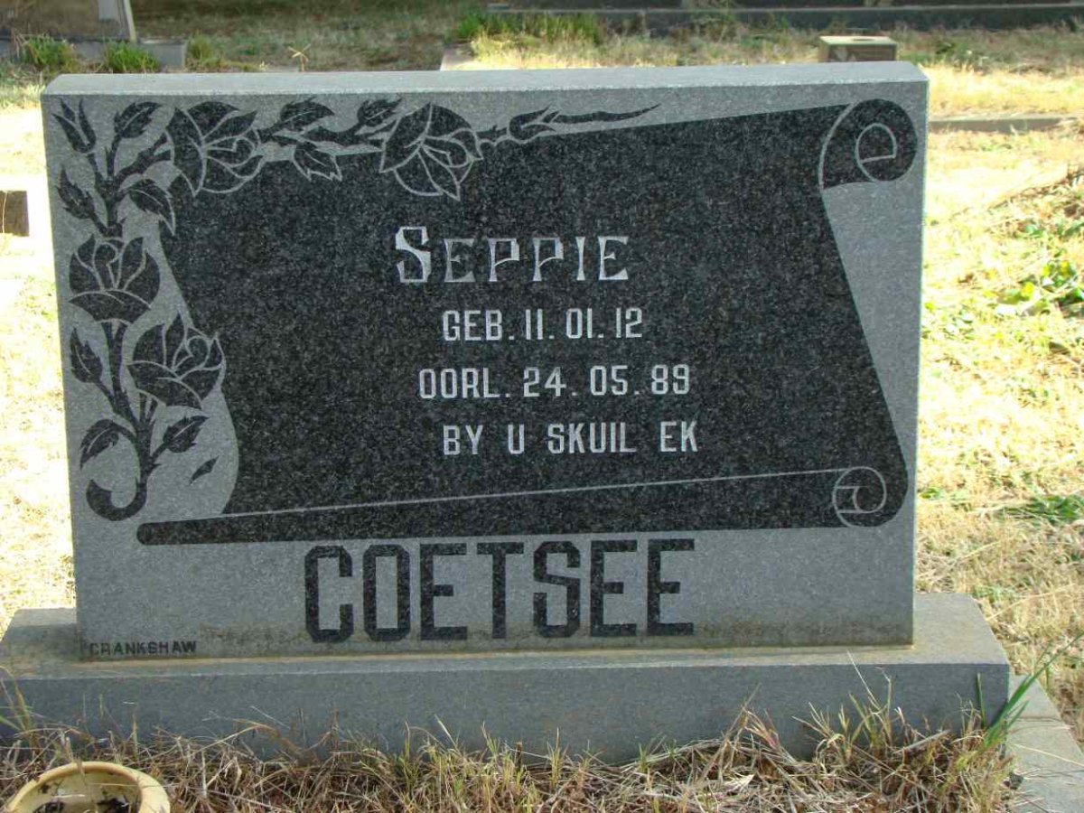 COETSEE Seppie 1912-1989