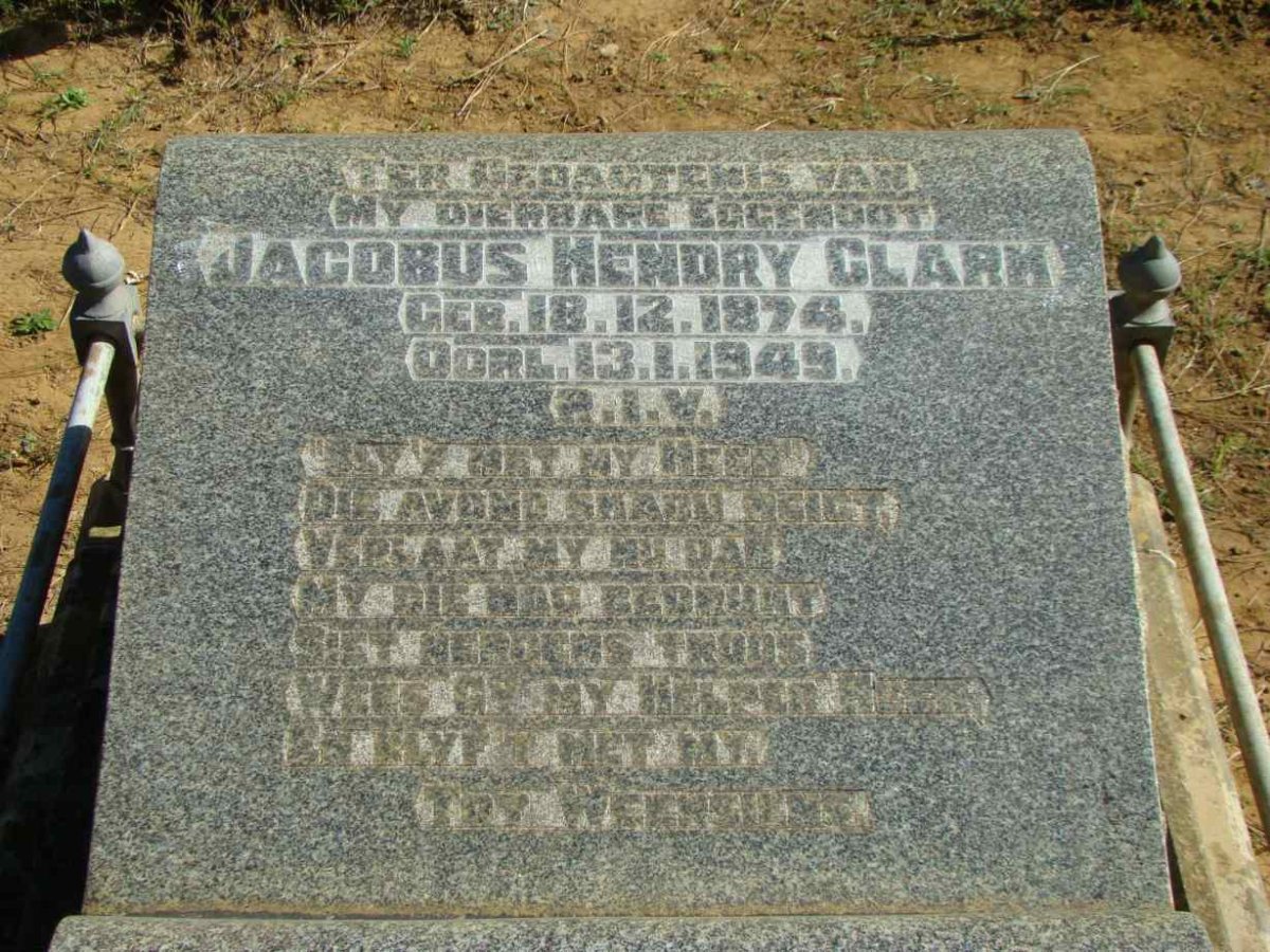 CLARK Jacobus Hendry 1874-1949