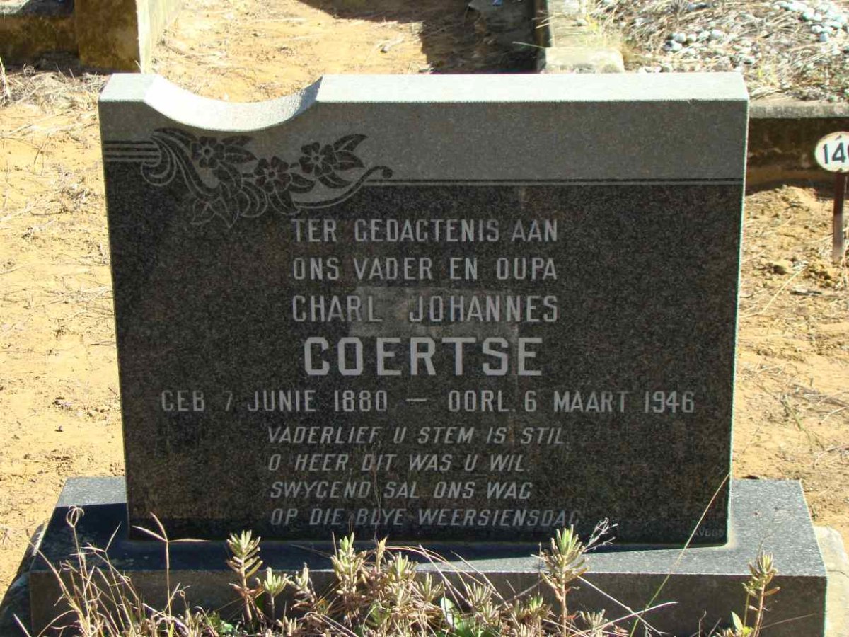 COERTSE Charl Johannes 1880-1946