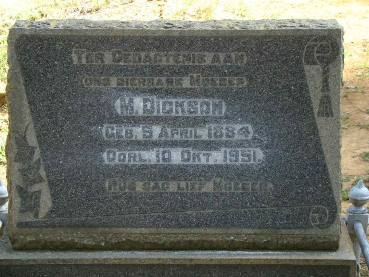 DICKSON M. 1884-1951