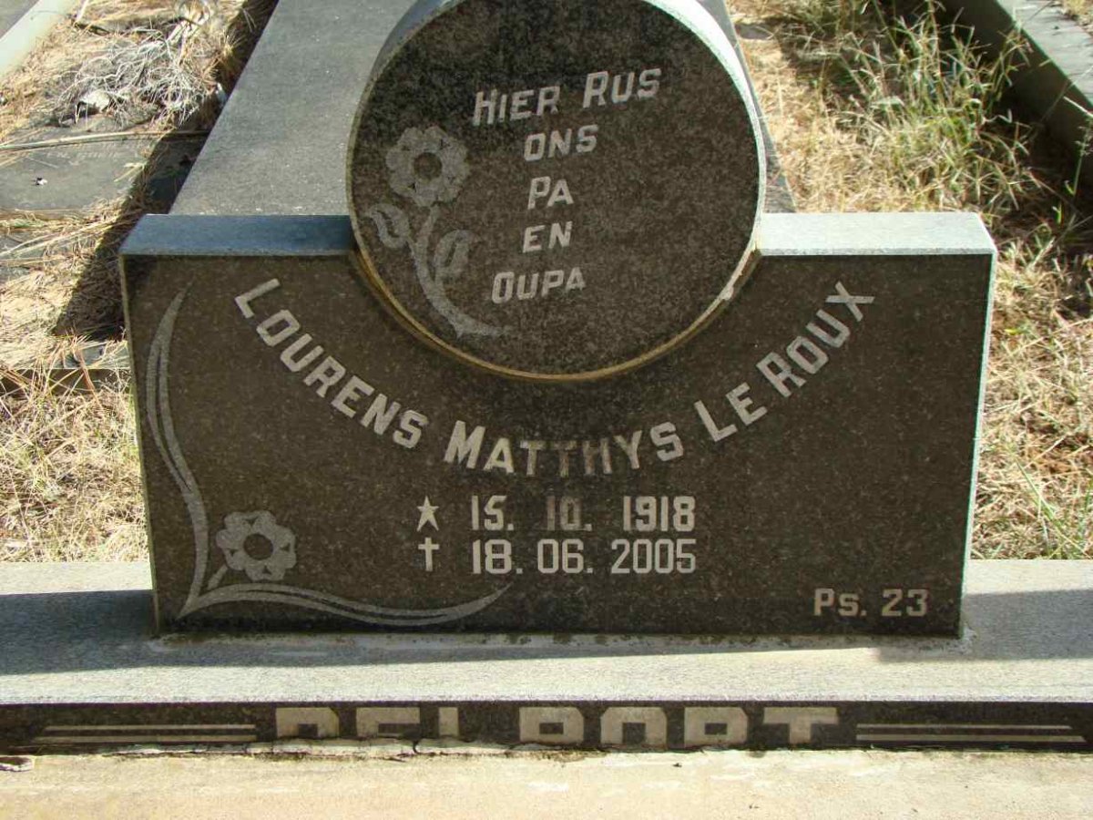DELPORT Lourens Matthys Le Roux 1918-2005
