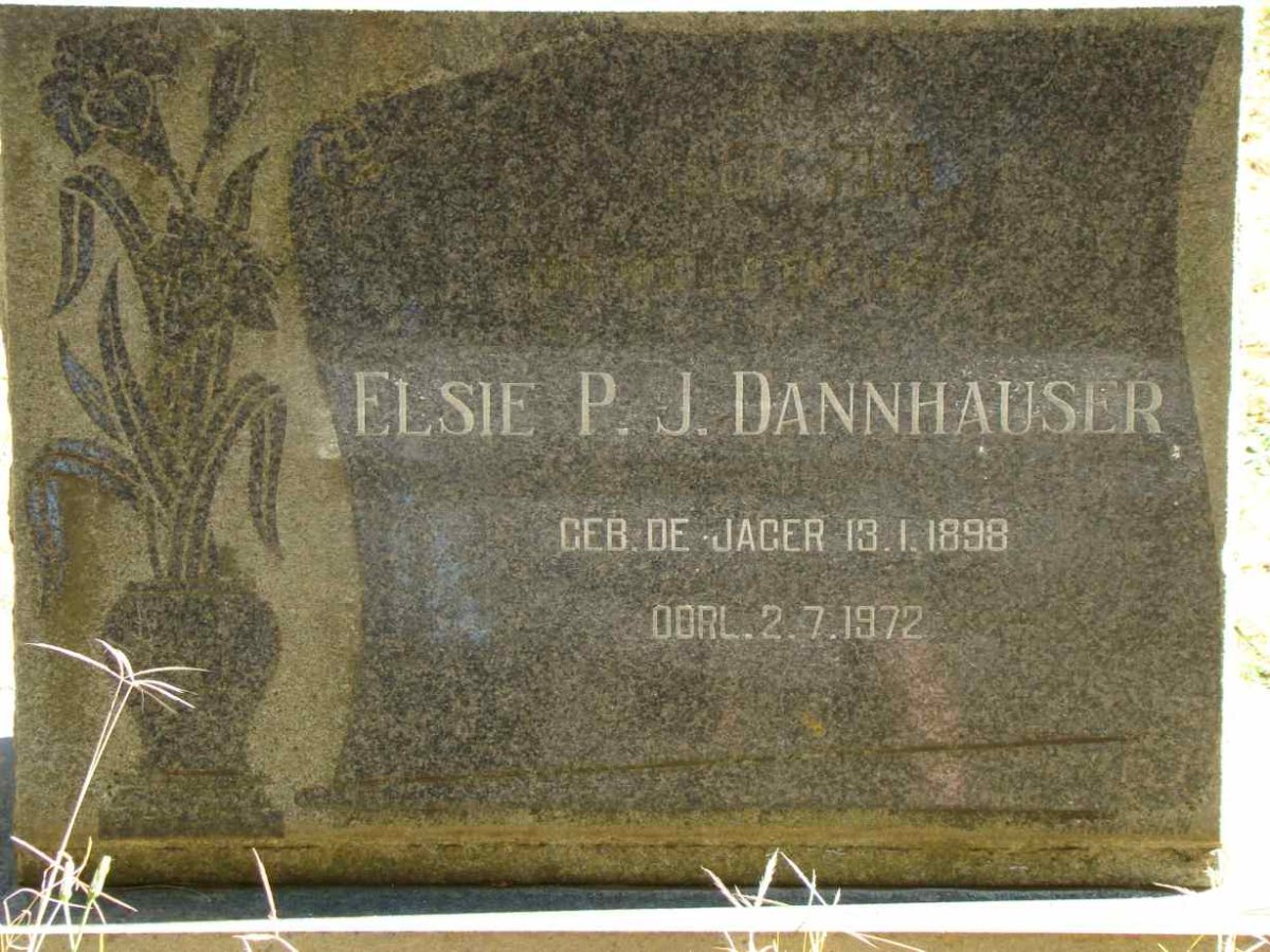 DANNHAUSER Elsie P.J. nee DE JAGER 1898-1972