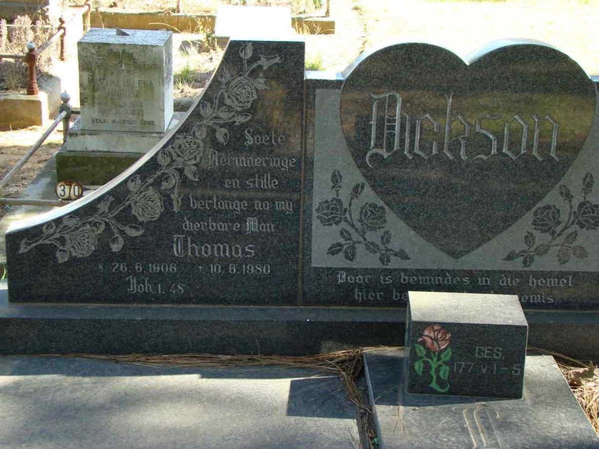 DICKSON Thomas 1906-1980