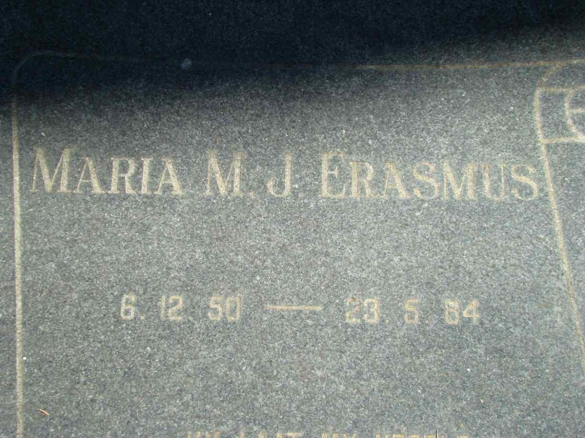 ERASMUS Maria M.J. 1950-1984