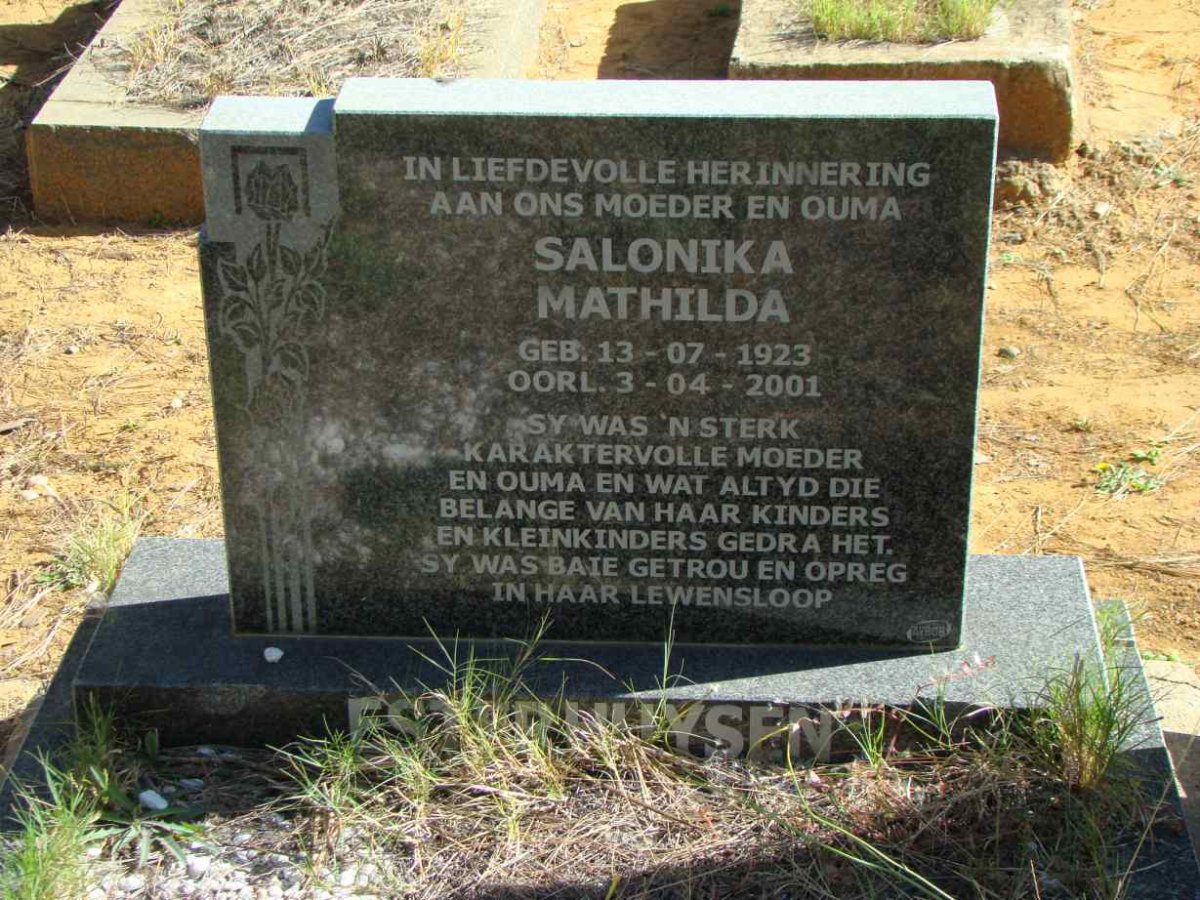 ESTERHUYSEN Salonika Mathilda 1923-2001