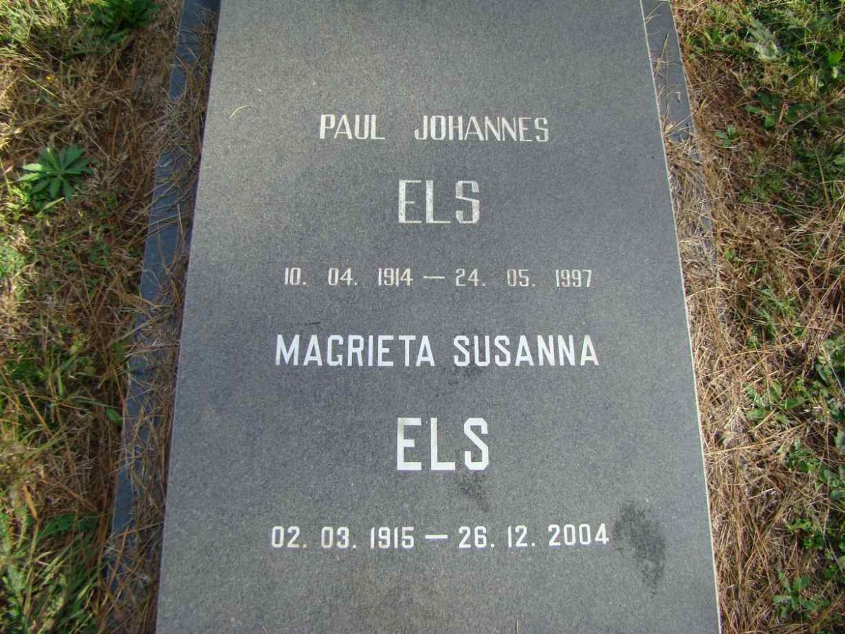 ELS Paul Johannes 1914-1997 &amp; Magrieta Susanna 1915-2004