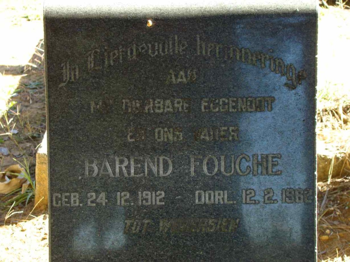 FOUCHE Barend 1912-1962