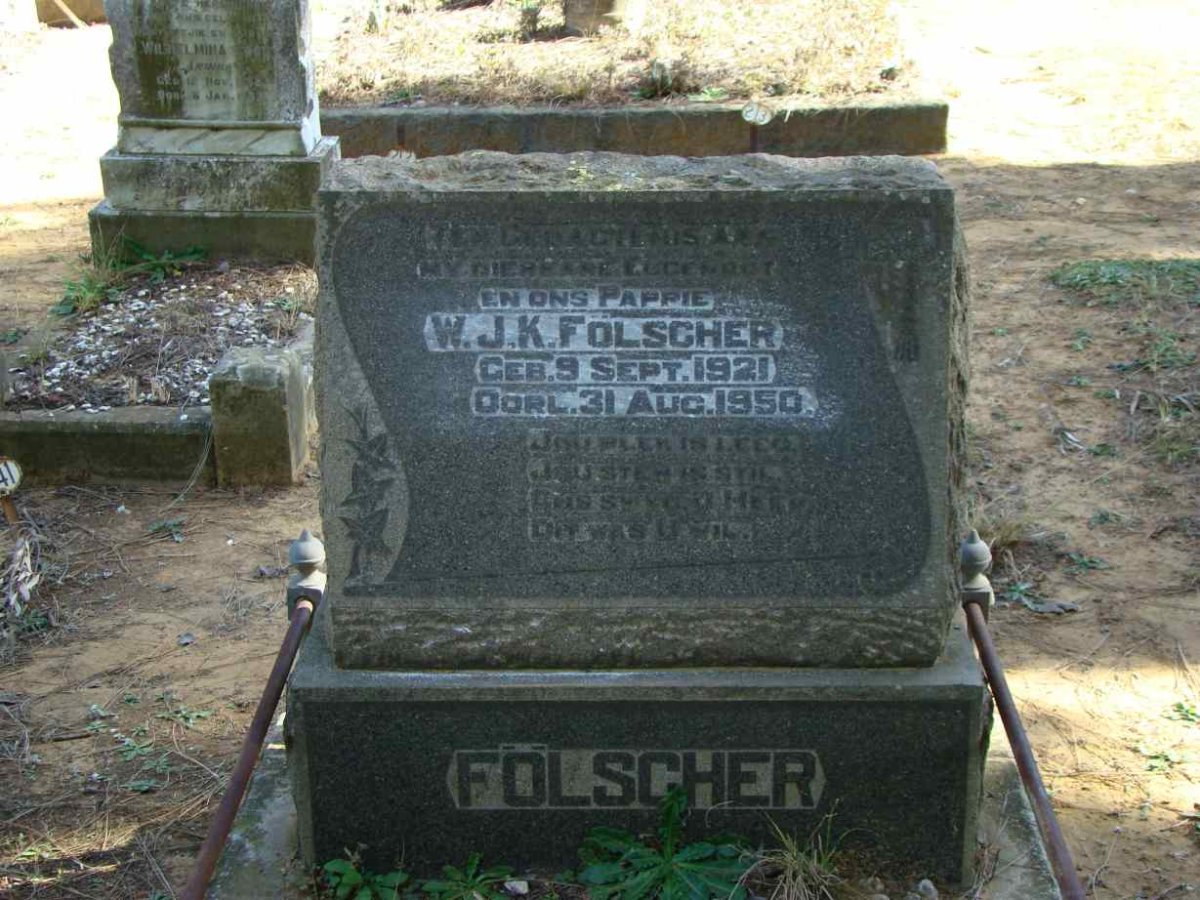 FOLSCHER W.J.K. 1921-1950