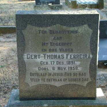 FERREIRA Gert Thomas 1891-1958