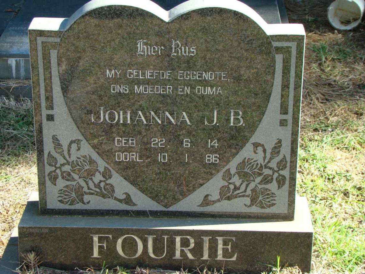 FOURIE Johanna J.B. 1914-1986