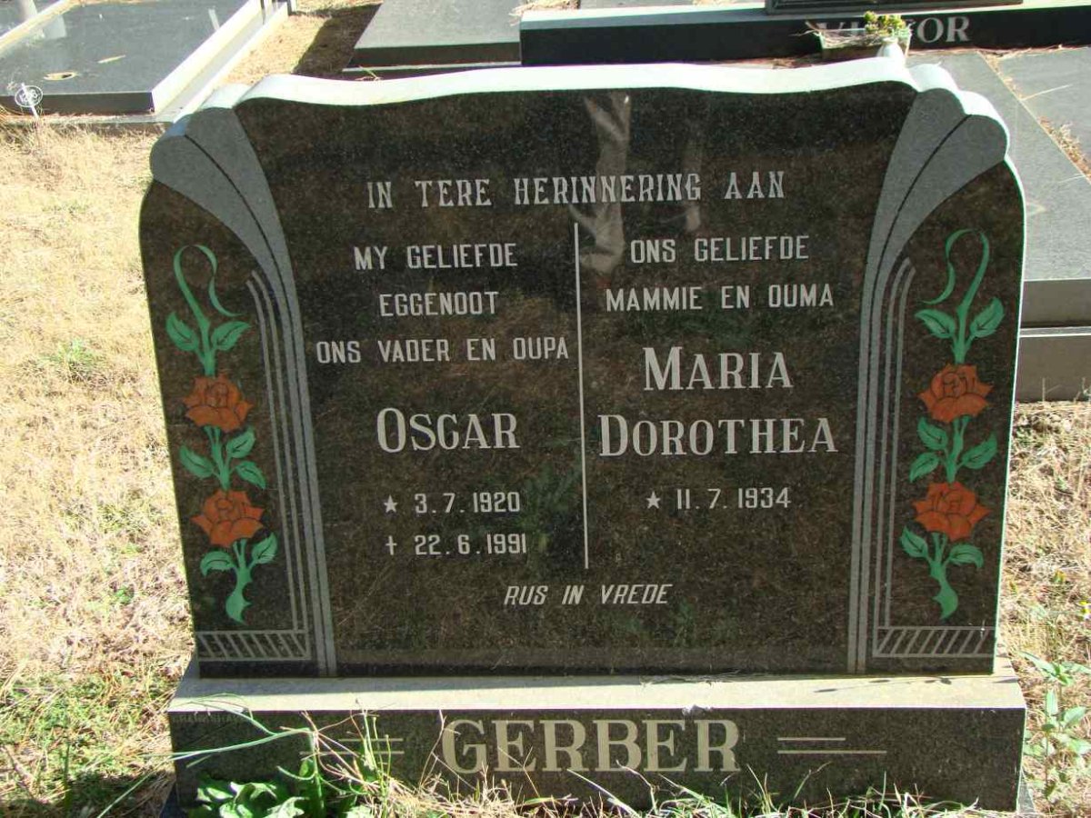 GERBER Oscar 1920-1991 &amp; Maria Dorothea 1934-