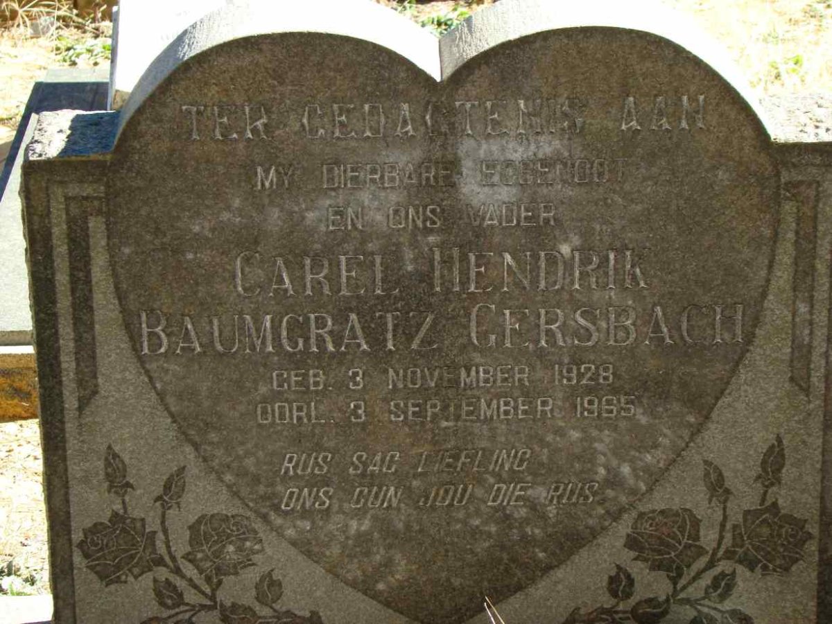 GERSBACH Carel Hendrik Baumgratz 1928-1965