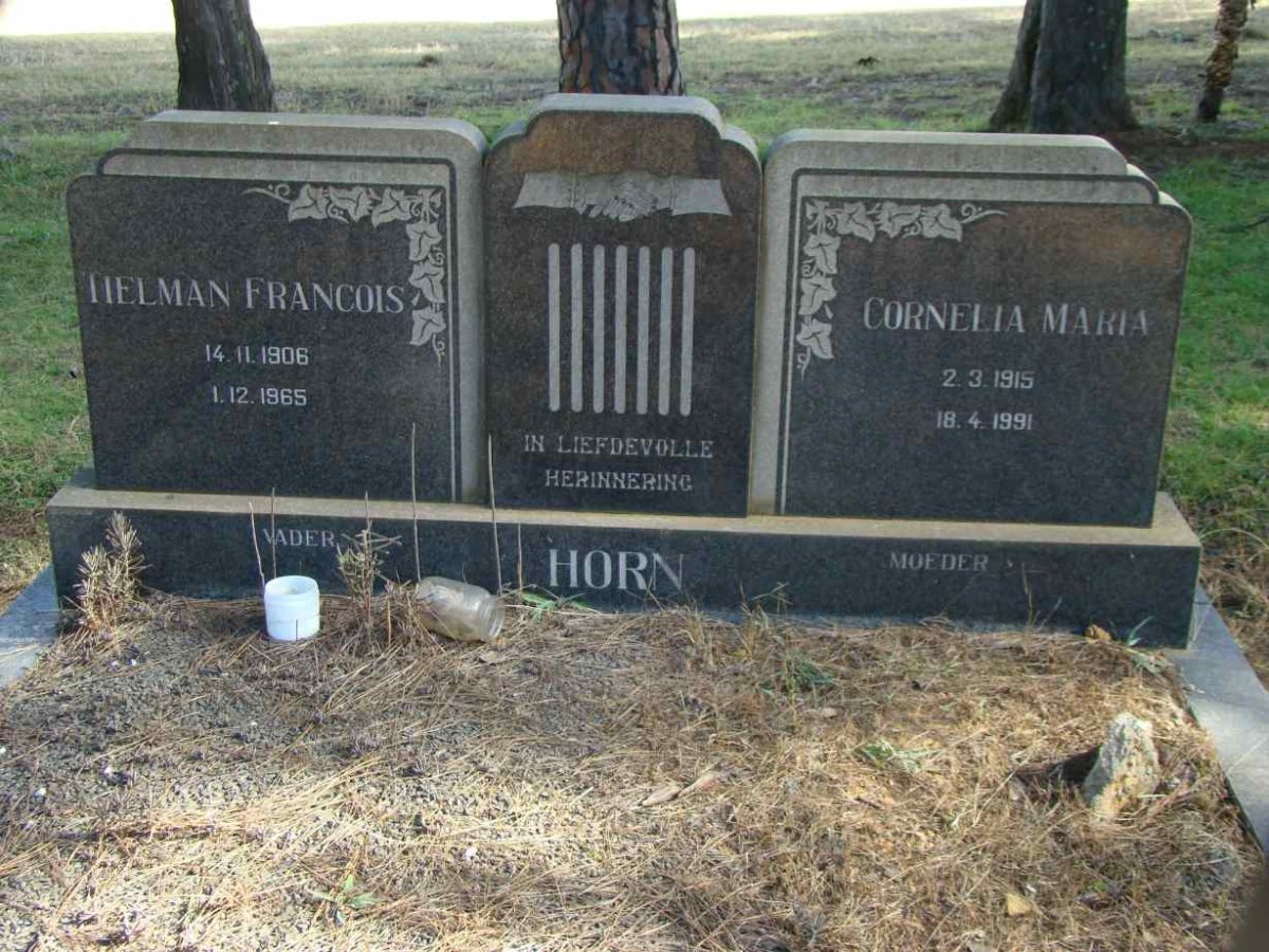 HORN Helman Francois 1906-1965 &amp; Cornelia Maria 1915-1991
