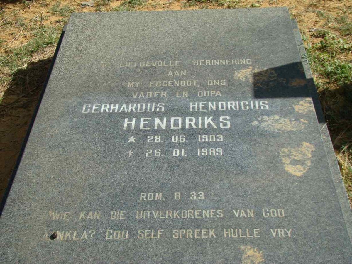 HENDRIKS Gerhardus Hendricus 1903-1989