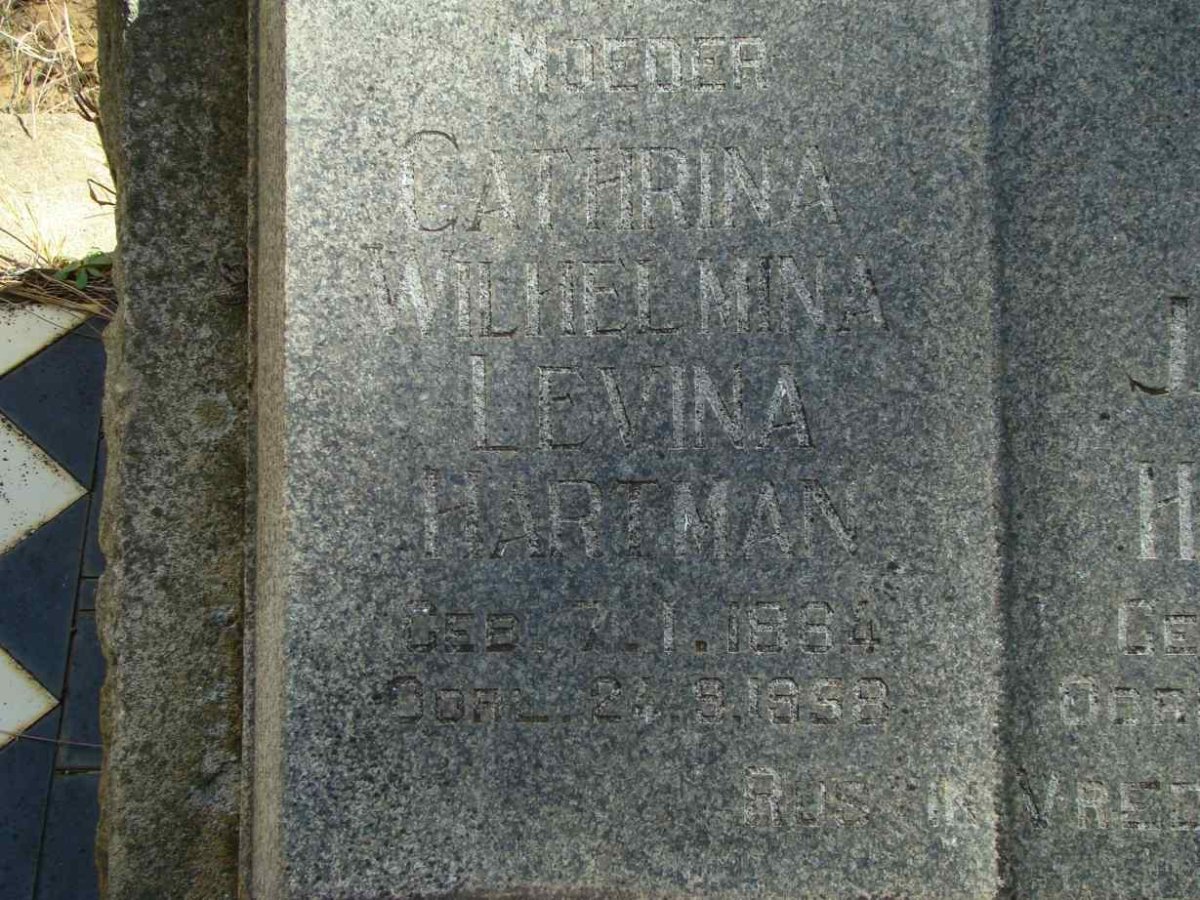 HARTMAN Cathrina Wilhelmina Levina 1884-1958