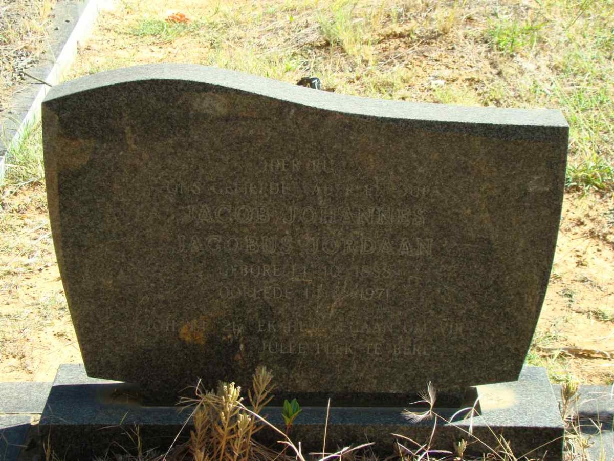 JORDAAN Jacob Johannes Jacobus 1898-1971