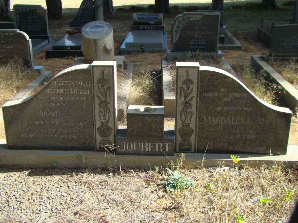 JOUBERT Joost 1896-1969 &amp; Magdalena Aletta 1903-1985