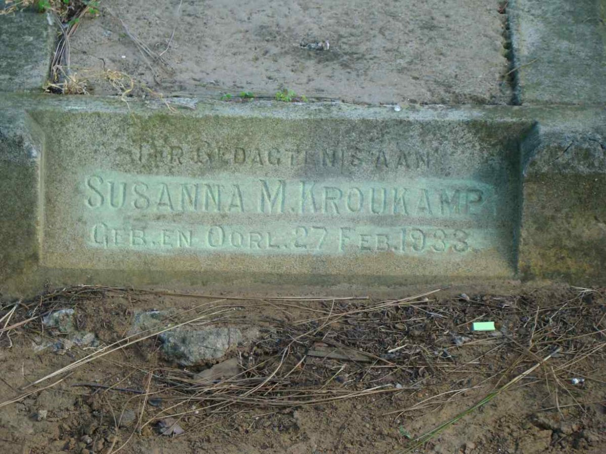 KROUKAMP Susanna M. 1933-1933
