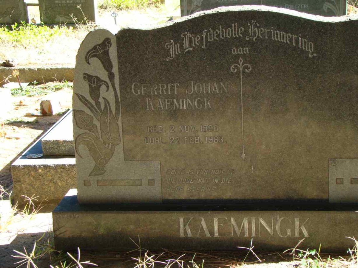 KAEMINGK Gerrit Johan 1890-1963