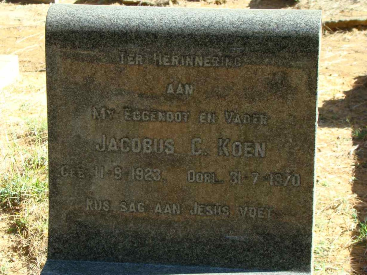 KOEN Jacobus C. 1923-1970