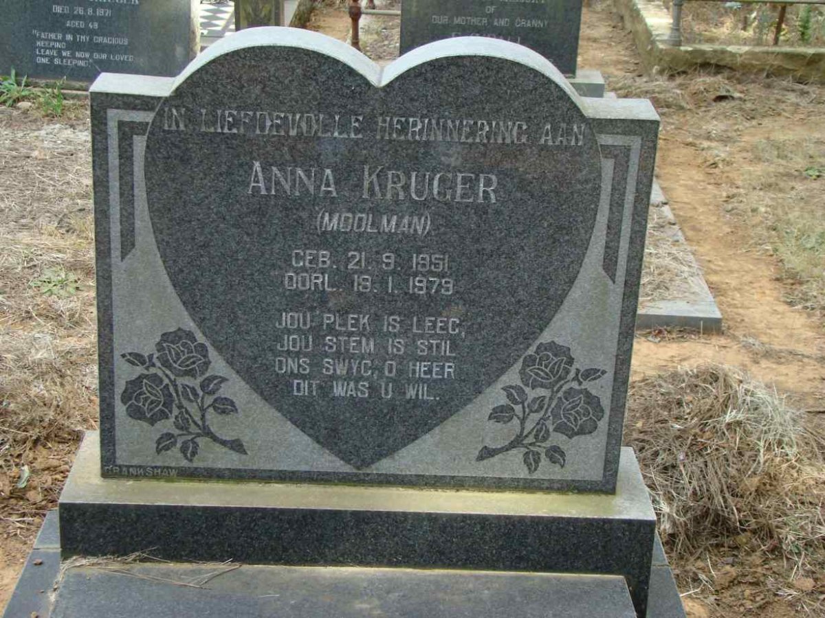 KRUGER Anna nee MOOLMAN 1951-1979