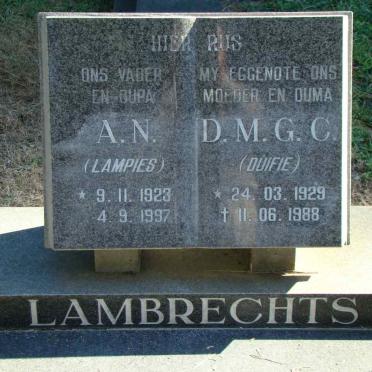 LAMBRECHTS A.N. 1923-1997 &amp; D.M.G.C. 1929-1988
