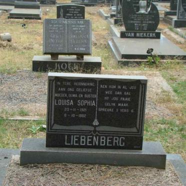 LIEBENBERG Louisa Sophia 1921-1982