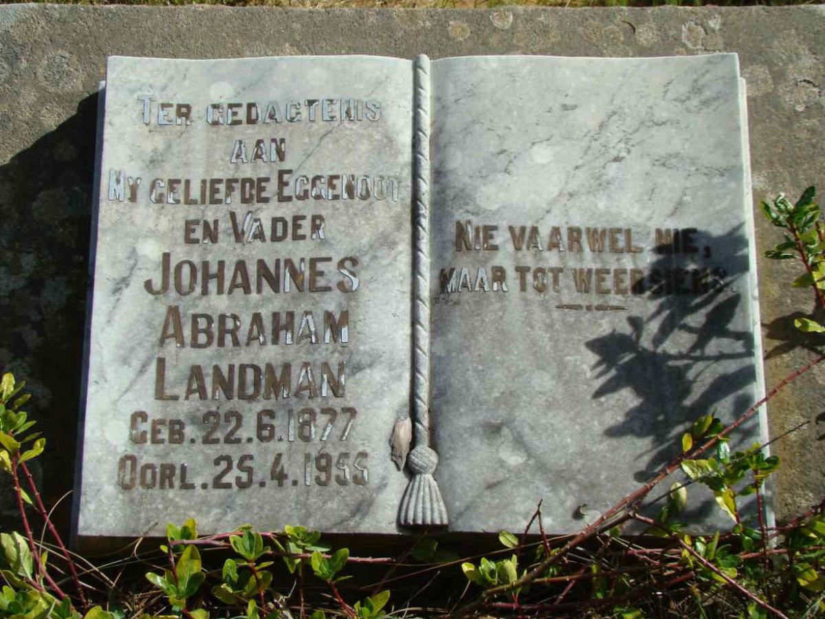 LANDMAN Johannes Abraham 1877-1955