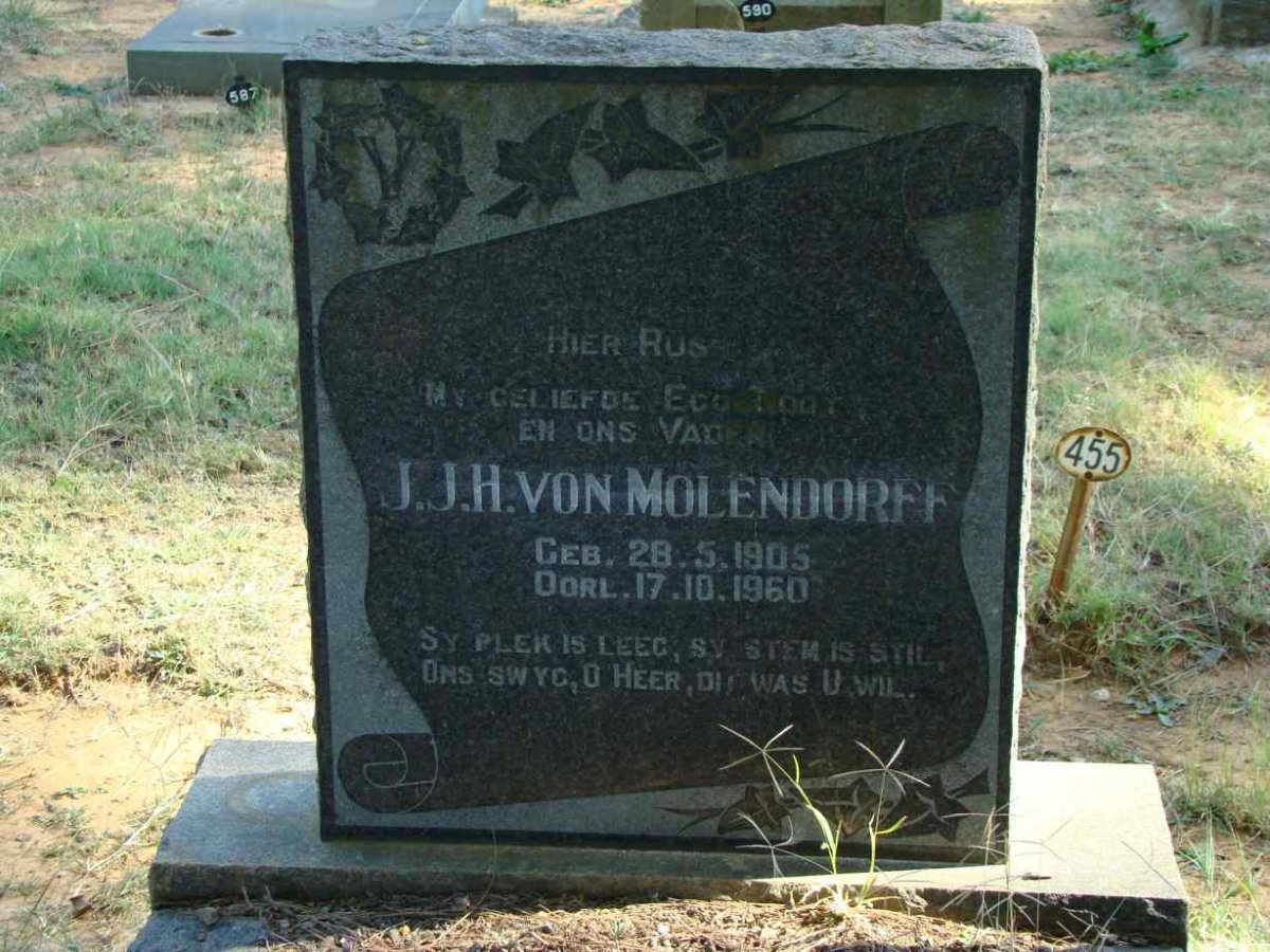 MOLENDORFF J.J.H., von 1905-1960