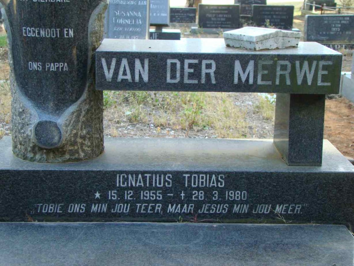 MERWE Ignatius Tobias, van der 1955-1980