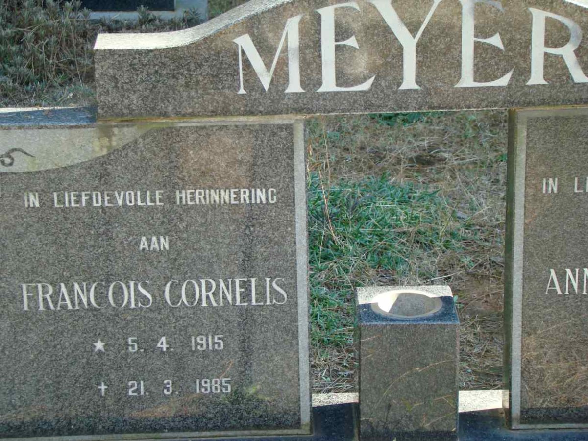 MEYER Francois Cornelius 1915-1985