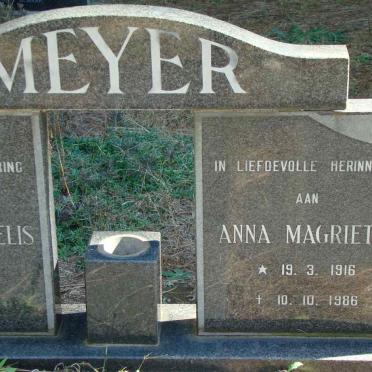 MEYER Francois Cornelius 1915-1985 &amp; Anna Magrietha 1916-1986 
