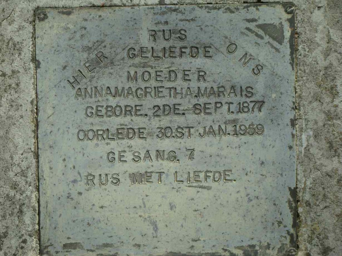 MARAIS Anna Magrietha 1877-1959