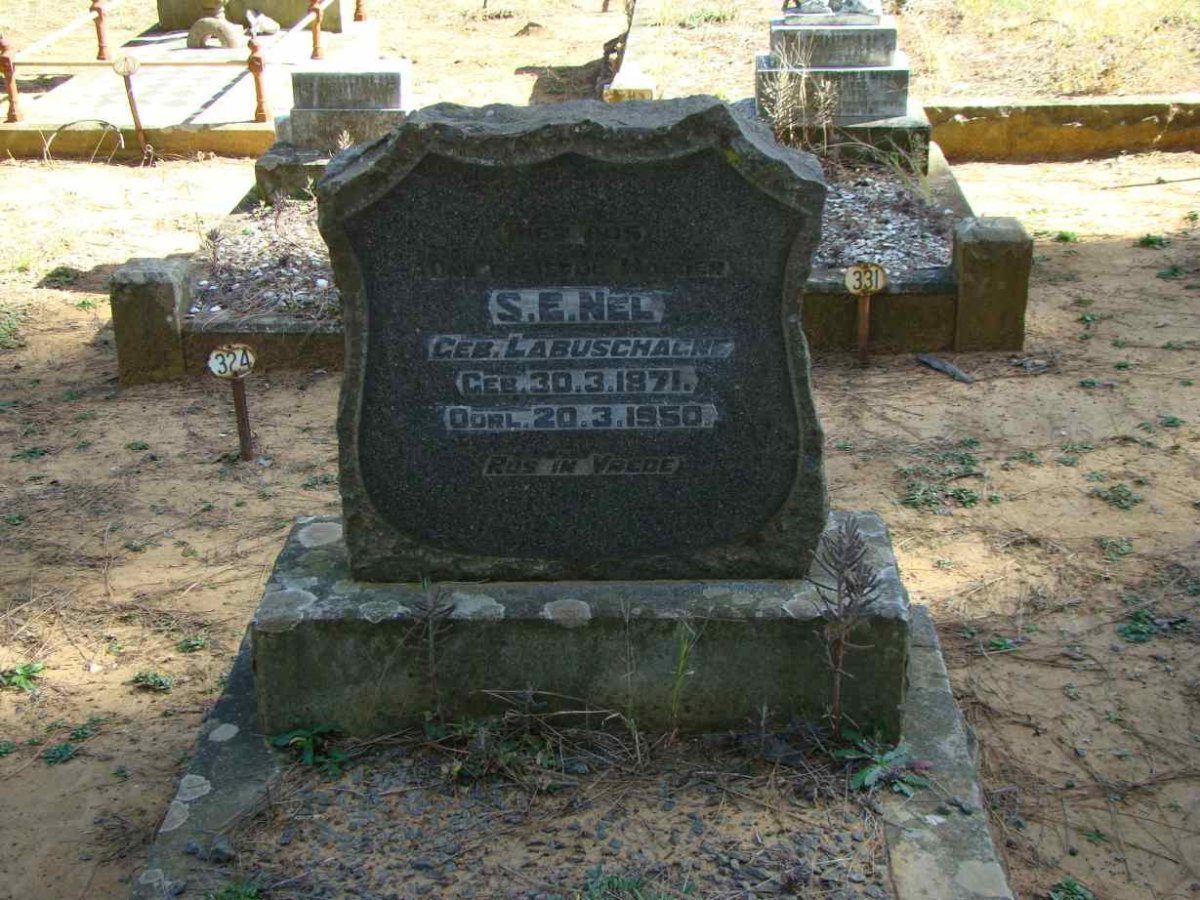 NEL S.E. nee LABUSCHAGNE 1871-1950